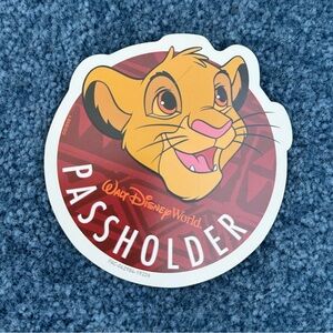 Disney Passholder Sticker with Simba